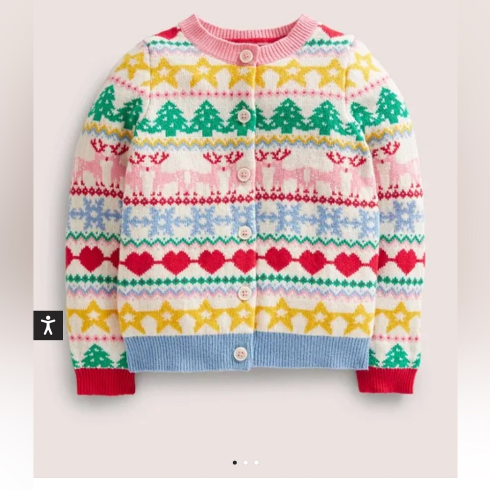 Mini Boden Festive Fair Isle Cardigan